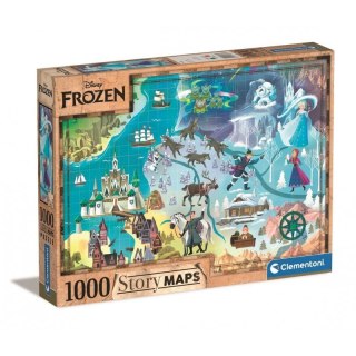 Puzzle Clementoni 1000 elementów Maps Frozen 39666