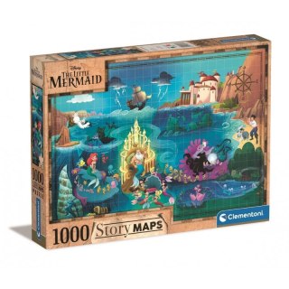 Puzzle Clementoni 1000 elementów Maps Mała Syrenka 39664