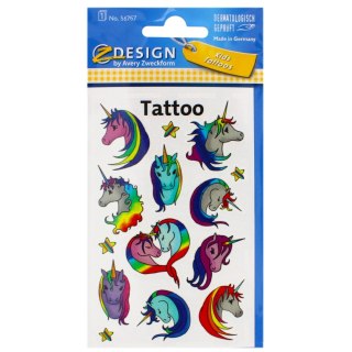 Tatuaż 120x75 Jednorożce ZF TATOO B/C ZWECKFORM 56767