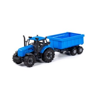 Traktor z akcesoriami Progress niebieski WADER POLESIE 91277 WADP