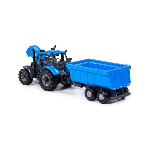 Traktor z akcesoriami Progress niebieski WADER POLESIE 91277 WADP