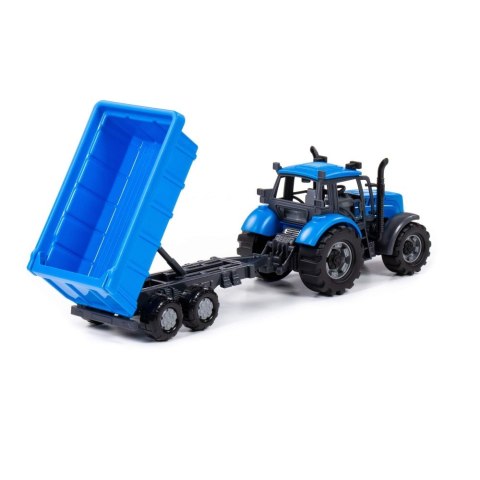 Traktor z akcesoriami Progress niebieski WADER POLESIE 91277 WADP