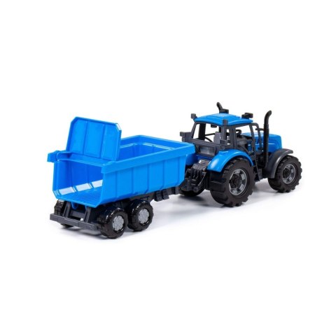 Traktor z akcesoriami Progress niebieski WADER POLESIE 91277 WADP