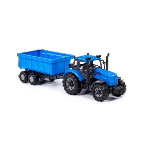 Traktor z akcesoriami Progress niebieski WADER POLESIE 91277 WADP