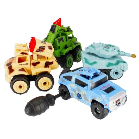 Auto Wojskowe do skręcania z akcesoriami MEGA CREATIVE 502154