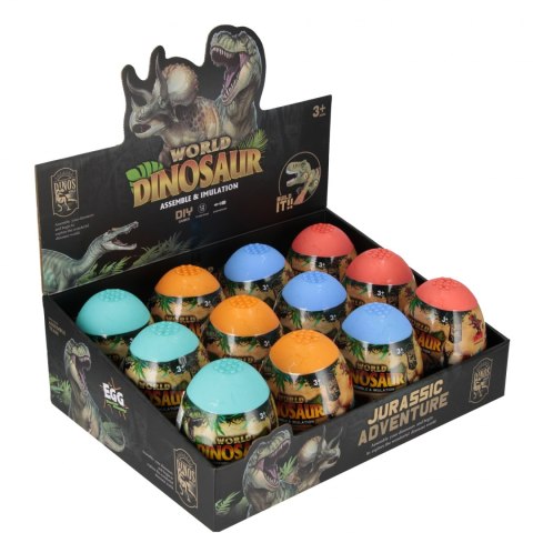 Dinozaur do skręcania w jajku mix wzorów MEGA CREATIVE 502354