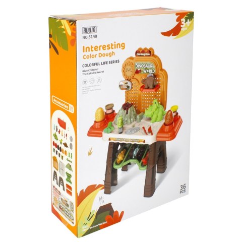 Masa plastyczna z akcesoriami Dino stolik MEGA CREATIVE 499246