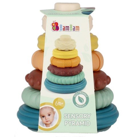 Piramidka edukacyjna pastelowa BAM BAM 500692