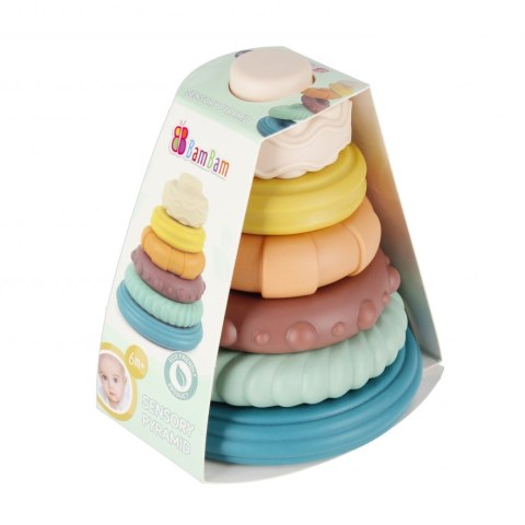 Piramidka edukacyjna pastelowa BAM BAM 500692