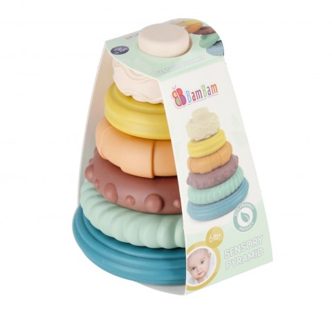 Piramidka edukacyjna pastelowa BAM BAM 500692
