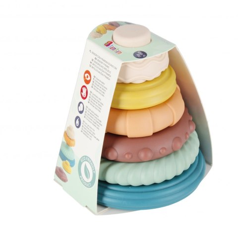 Piramidka edukacyjna pastelowa BAM BAM 500692
