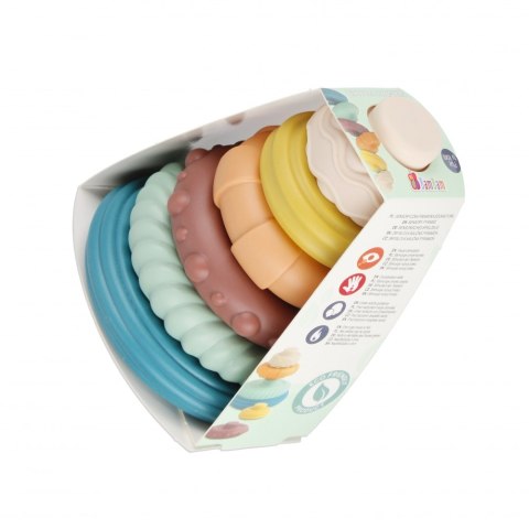 Piramidka edukacyjna pastelowa BAM BAM 500692