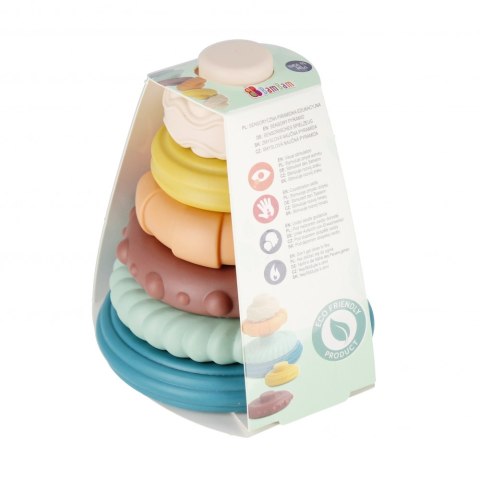 Piramidka edukacyjna pastelowa BAM BAM 500692
