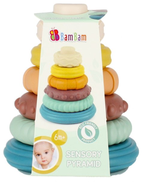 Piramidka edukacyjna pastelowa BAM BAM 500692