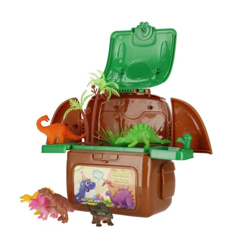 Dinozaur z akcesoriami w plecaku MEGA CREATIVE 510461