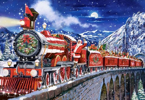 Puzzle 1000 el. Santa s Coming to Town CASTORLAND C-104833
