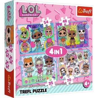 Puzzle 4w1 LOL Poznaj Laleczki TREFL 34613