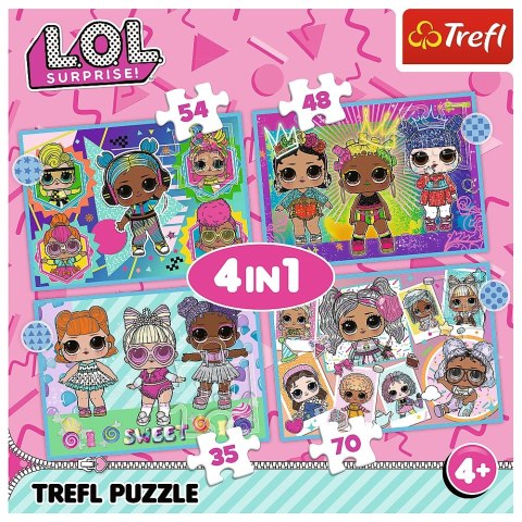 Puzzle 4w1 LOL Poznaj Laleczki TREFL 34613