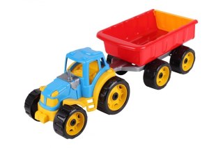 TRAKTOR CIĄGNIK Z PRZYCZEPĄ TEH3442 SIATKA