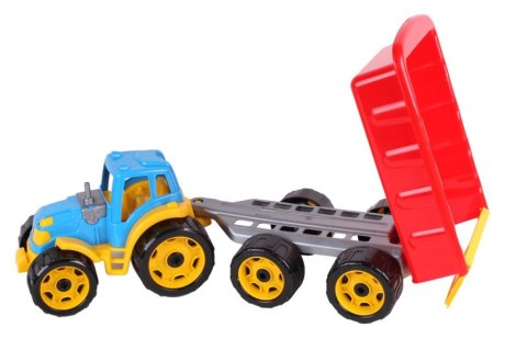 TRAKTOR CIĄGNIK Z PRZYCZEPĄ TEH3442 SIATKA