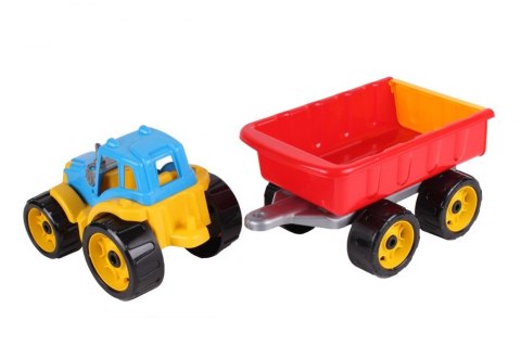 TRAKTOR CIĄGNIK Z PRZYCZEPĄ TEH3442 SIATKA
