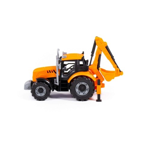 Traktor koparka 25x12x15 Progress pomarańczowy WB WADER POLESIE 91543 WADP