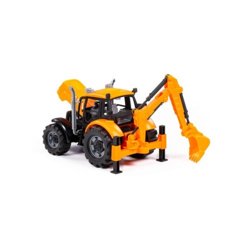 Traktor koparka 25x12x15 Progress pomarańczowy WB WADER POLESIE 91543 WADP