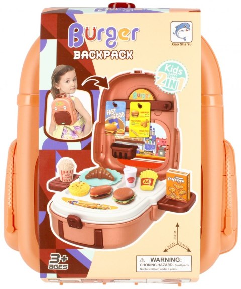 Zestaw kuchenny Fast Food plecak MEGA CREATIVE 503889