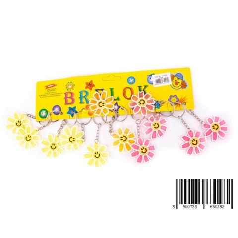 Brelok 4 cm gumowy Kwiatek op.12 szt. MIDEX 0597E MID
