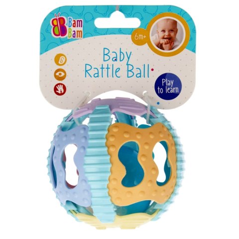 Gumowa kula z dźwiękiem pastel BAM BAM 515078