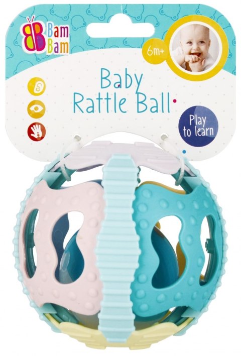 Gumowa kula z dźwiękiem pastel BAM BAM 515078