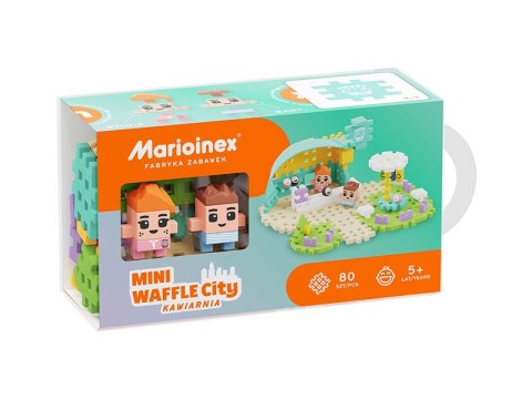 Klocki konstrukcyjne Mini Waffle 80 elementów City Kawiarnia MARIOINEX 903186