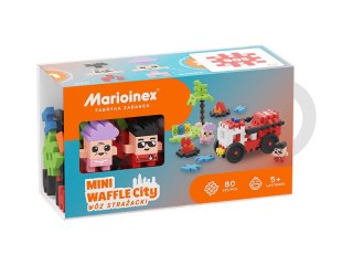 Klocki konstrukcyjne Mini Waffle 80 elementów City Wóz Strażacki MARIOINEX 903193
