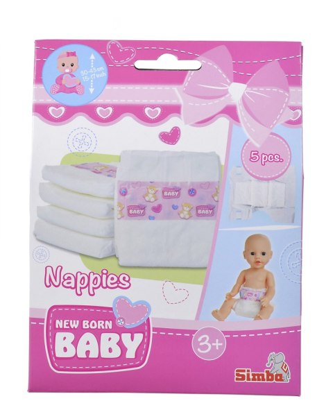 NBB 5 pieluszek dla lalki