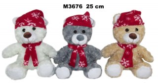 PLUSZAK BN MIS 25CM SIEDZACY W CZAPCE 3KOL SA