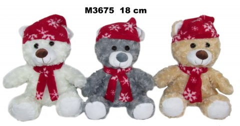 PLUSZAK MIS 18CM SIEDZACY W CZAPCE I SZALIKU SA