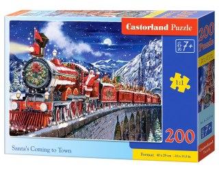 Puzzle 200 el. Santa s Coming to Town CASTORLAND B-222254