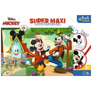 Puzzle 24 elementy Super Maxi Mickey wesoły domek TREFL 41012 TREF