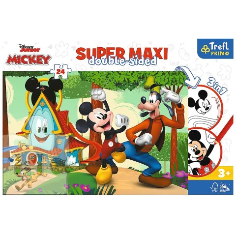 Puzzle 24 elementy Super Maxi Mickey wesoły domek TREFL 41012 TREF