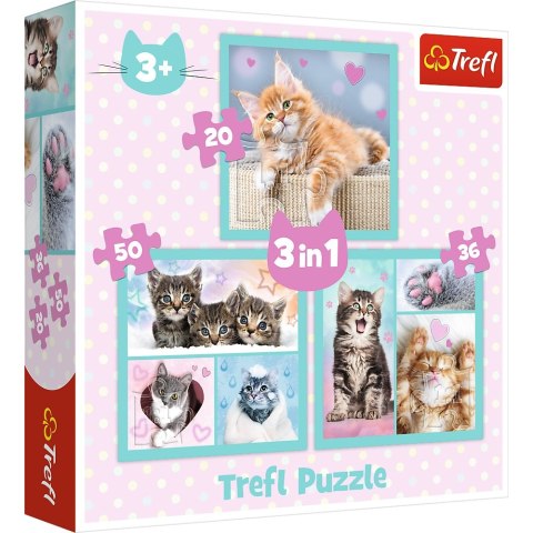 Puzzle 3w1 Słodkie Zwierzaki TREFL 34862 TR
