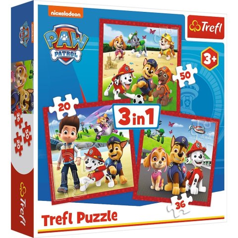 Puzzle 3w1 Wesołe Pieski TREFL 34867 TREF