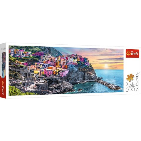 Puzzle 500 elementów Vernazza o zachodzie Panorama TREFL 29516 TR