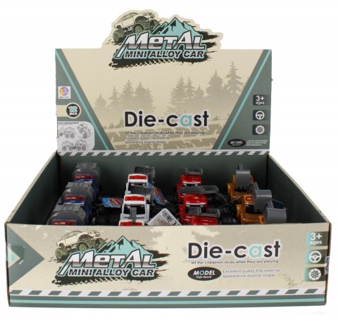 Auto ciężarowe metalowe 12cm mix MEGA CREATIVE 523892