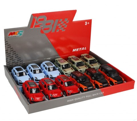 Auto osobowe metalowe 11cm mix MEGA CREATIVE 524108
