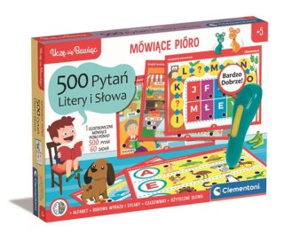 Clementoni Gra edukacyjna Mówiące pióro 500 pytań Litery i Słowa PUD 50780