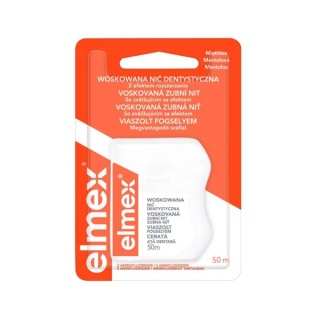 ELMEX nić dentystyczna woskowana 50m