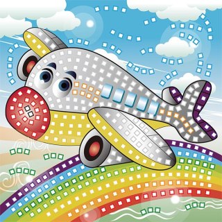 Mozaika brokatowa Samolot FUN&JOY