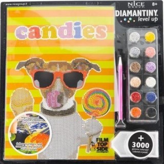 Mozaika diamentowa samoprzylepna Pies Candies 32x32 B/C RUSSELL N 96106