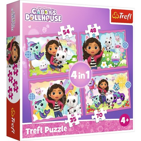 Puzzle 4w1 Przygody Gabi TREFL 34620 TR