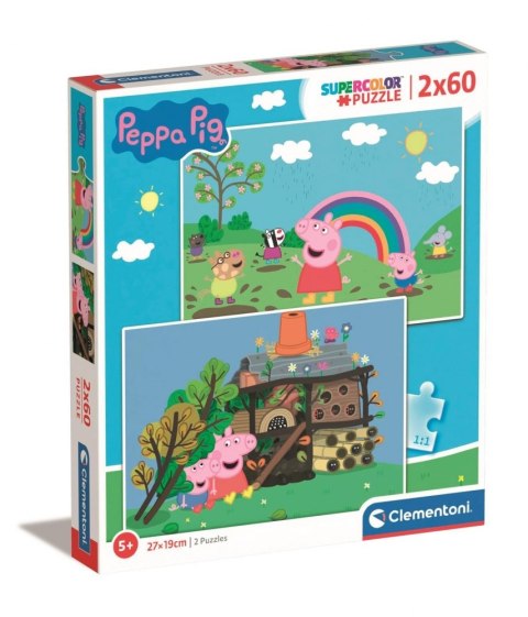 Puzzle Clementoni 2x60 elementów Peppa Pig 21622